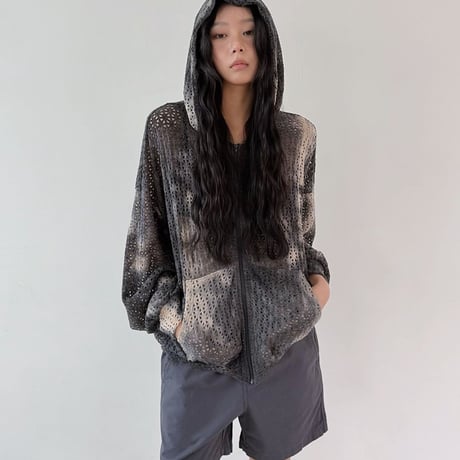 ♦️即納♦️0691 tie-dye zip foodie/4カラー