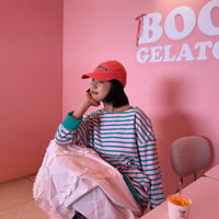 ♦️即納♦️ 0649 reversible  border long sleeve/5カラー