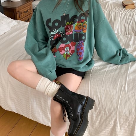 0406 Pigment McDonald Heart sweat/2カラ