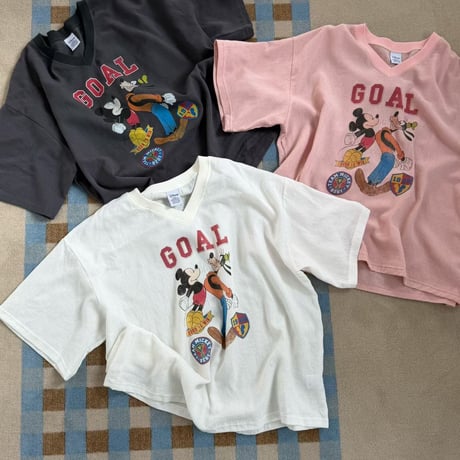 0789 mickey＆goofy sportyGoal tee/3カラー