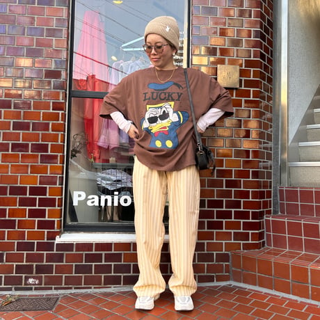 【即納販売】0110 stripe cotton pants/イエローのみ