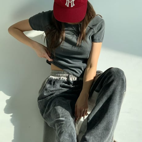 【即納販売】0677 pigment 2torn pants/2カラー