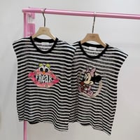 0851 border print tee/2パターン