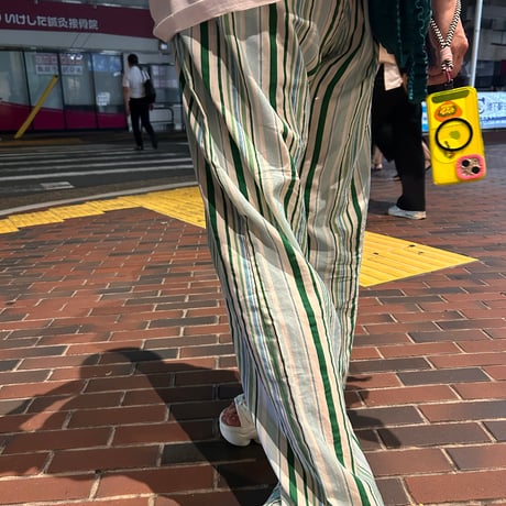 【即納販売】0168 stripe straight pants/3カラー