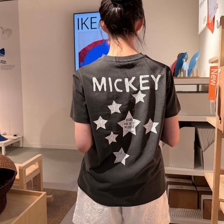 0816 pigment mickey Back star tee/3カラー
