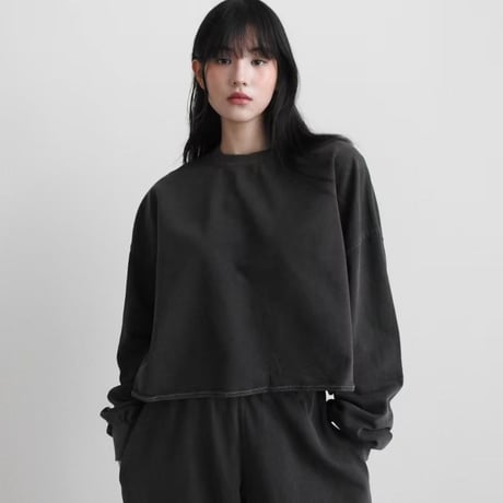 【即納販売】 pigment crop longsleeve/6カラー