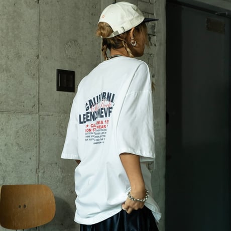 Back print logo tee/3カラー