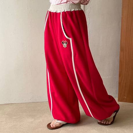 【即納販売】0673 point ミニーline pants/レッドのみ