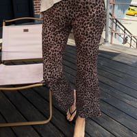 leopard summer stretch pants/ワンカラー