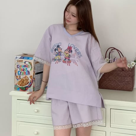 0877 🉐セットアップ商品🉐old mickey minnie set up/3カラー