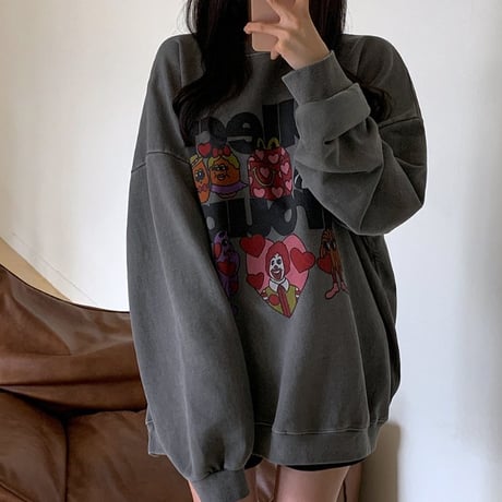 0406 Pigment McDonald Heart sweat/2カラ
