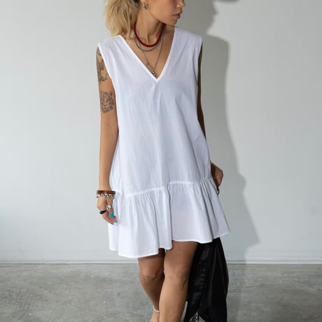 0858 back ribbon one-piece/4カラー