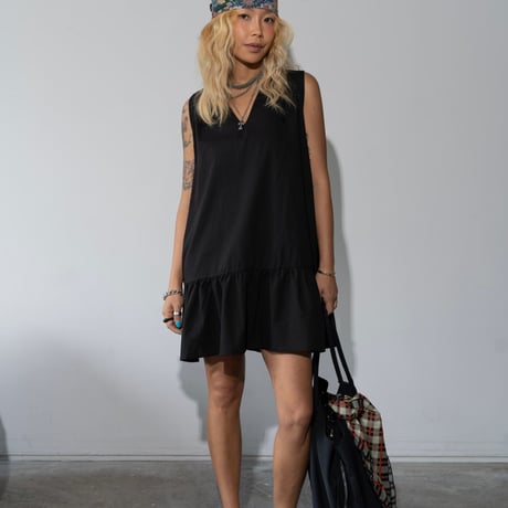 0858 back ribbon one-piece/4カラー