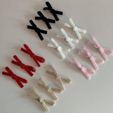 velours mini ribbon ピン/5カラー