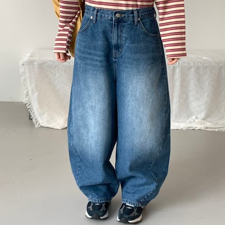 【即納販売】0642 wash curve denim/2カラー