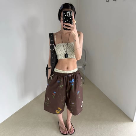 Mini Flower bra let＆short pants セットアップ/3カラー