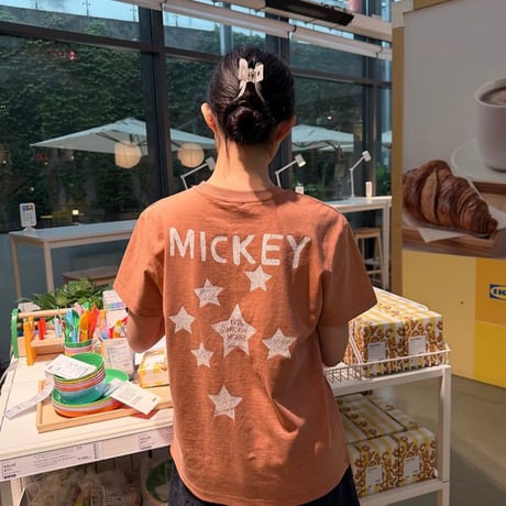 0816 pigment mickey Back star tee/3カラー