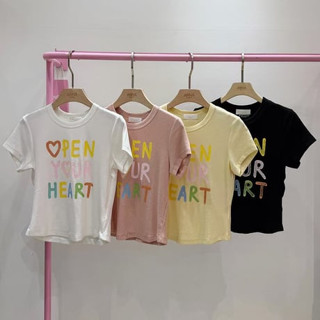 0850 ♡pen your Heart tee/4カラー