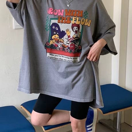 0707 NEW マクドナルドFlower pigment tee/3カラー