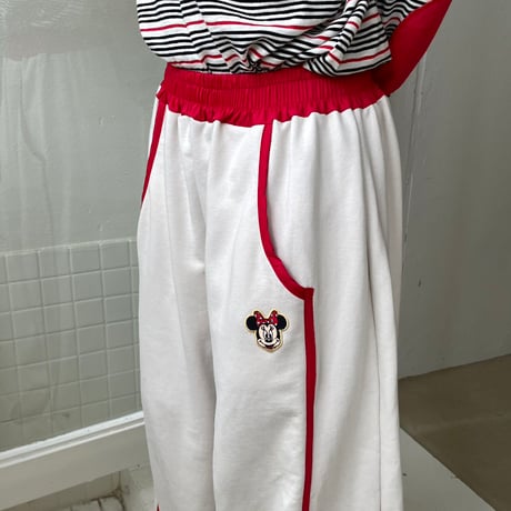 【即納販売】0673 point ミニーline pants/レッドのみ
