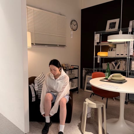 【即納】シアーnylon hoodie jacket/ホワイトのみ
