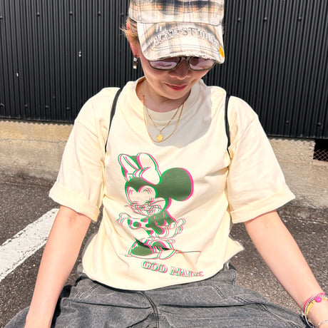 【即納販売】jimmys &riruコラボ minnieJerry t shirt/ベージュのみ