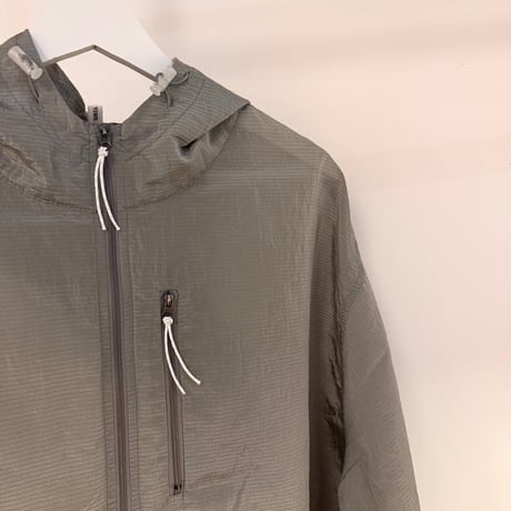 【即納】シアーnylon hoodie jacket/ホワイトのみ