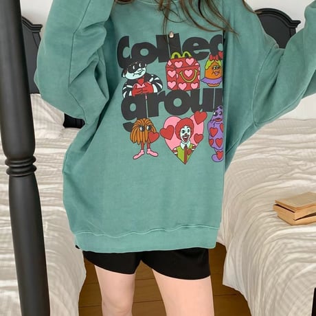 0406 Pigment McDonald Heart sweat/2カラ