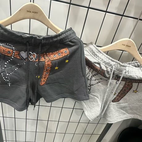 0765 belt paint風 short pants/4カラー