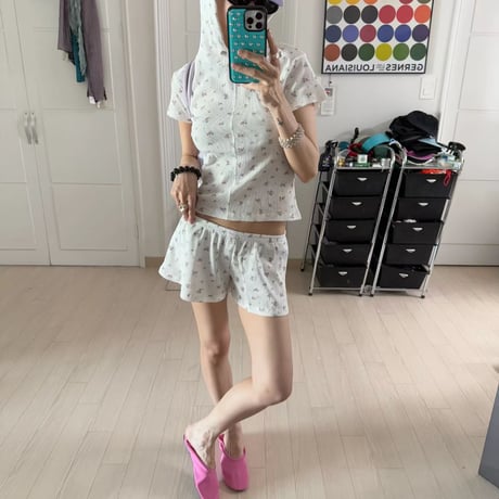 0867 NEW eee 小花柄 short pants/2カラー