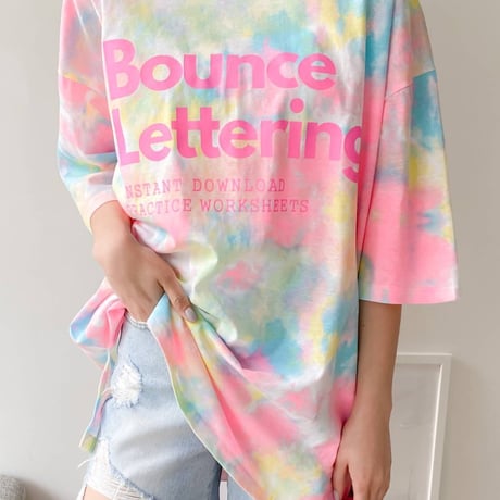 即納販売　0740 タイダイ neon tee/2カラー