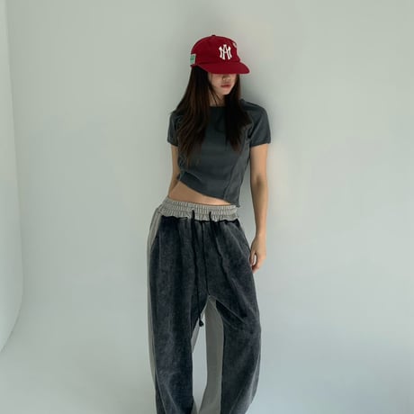 【即納販売】0677 pigment 2torn pants/2カラー