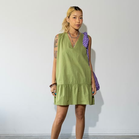 0858 back ribbon one-piece/4カラー