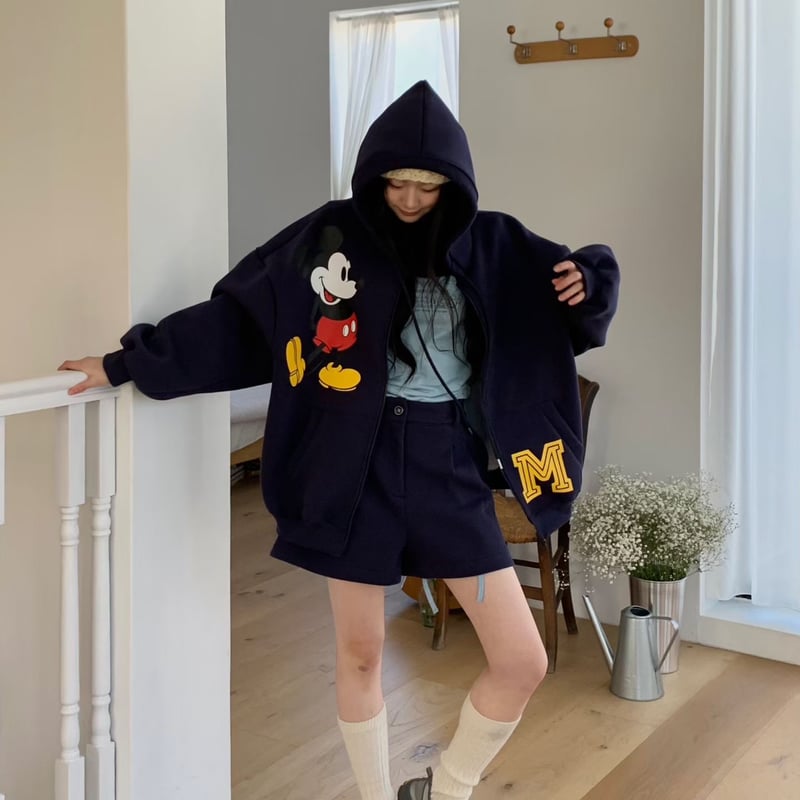 0602 NEW 🉐big mickey zip set up🉐/3カラー | riru se