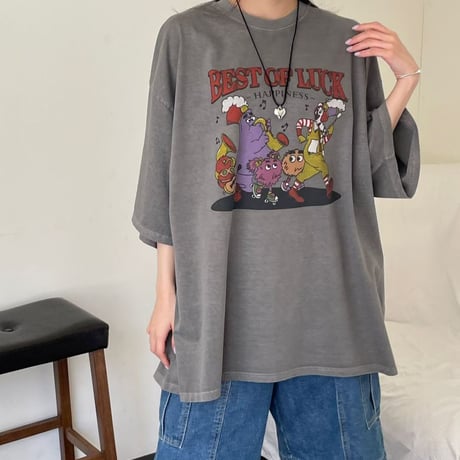 0672 New マクドナルド🎵pigment tee/3カラー