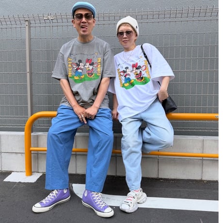 0720 OLDミッキーマウスとミニーマウスtee/2カラー