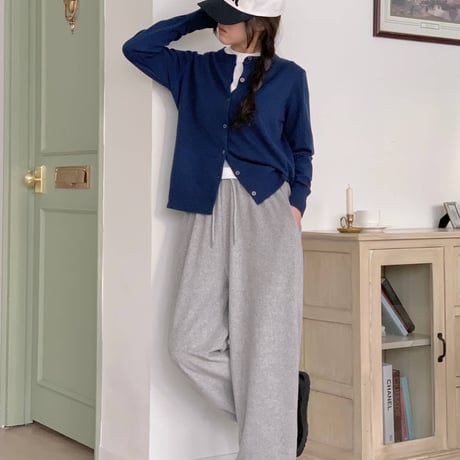 【即納販売】0764 パイル Jogger pants/ベビーピンク.バターイエロー