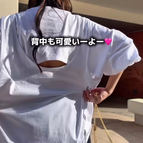 【即納販売】0615 Back cutoff layered tee/4カラー⭐︎なおみさん・まいさん着用⭐︎