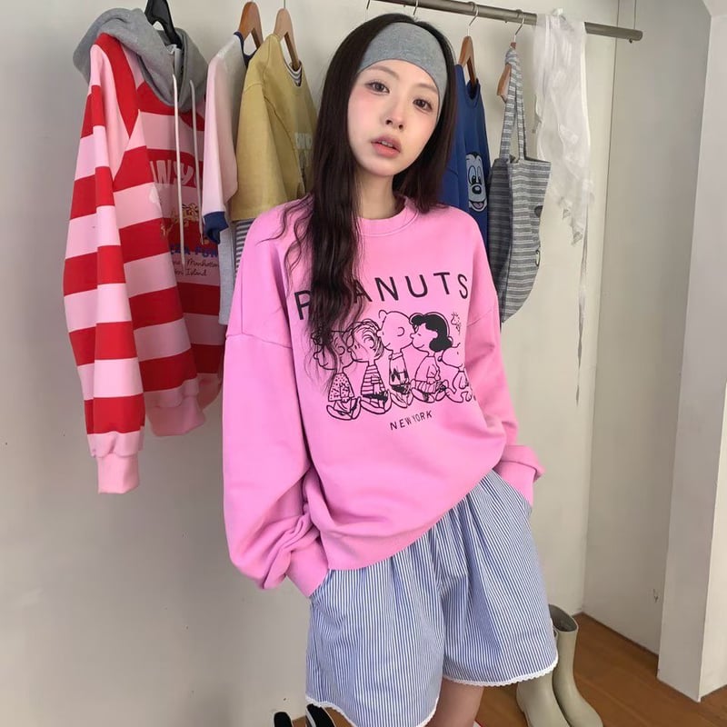 0593 SNOOPY pigment sweat/2カラー | riru select
