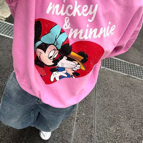 0408 pigment heart mickey &ミニー sweat/2カラー❤︎カナさん着用❤︎