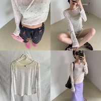 Mini Flower see-through tee/2カラー