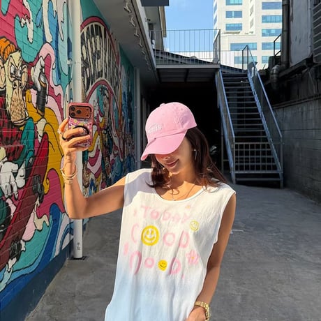 0848 ニコちゃん print tank/3カラー