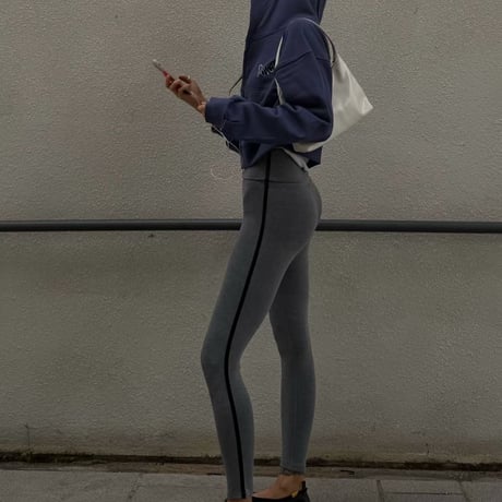【即納】0696 sporty＆rich line leggings/2カラー2サイズ