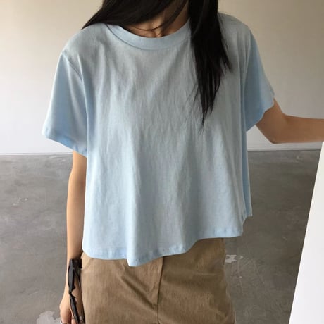 即納　0804 colorfu pigment フレアtee/ピンク