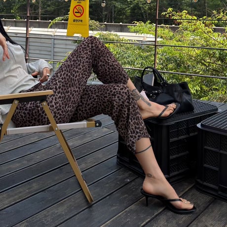 leopard summer pants/ワンカラー