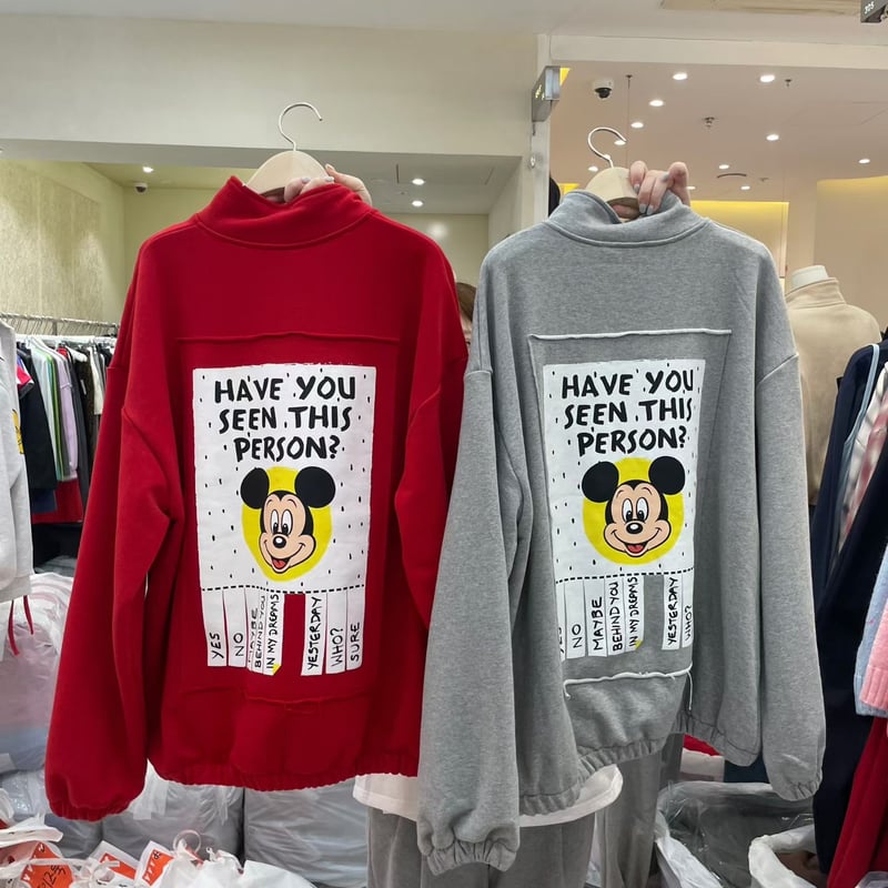 0600 back print mickey sweat/2カラー | riru select