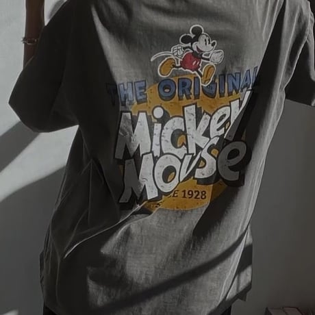 0778 back print mickey tee/2カラー