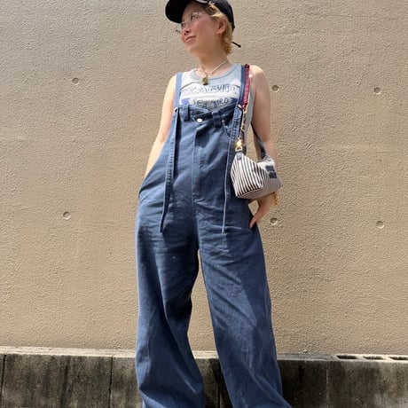0805 cotton soft denim salopette/3カラーまいさん⭐︎あやさん着用⭐︎