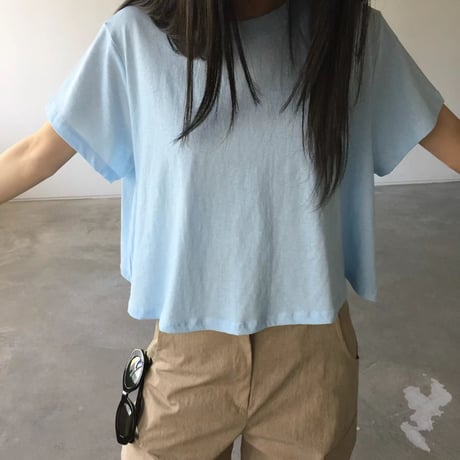 即納　0804 colorfu pigment フレアtee/ピンク