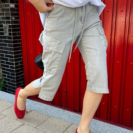 cargo half tight ストレッチpants/2カラー